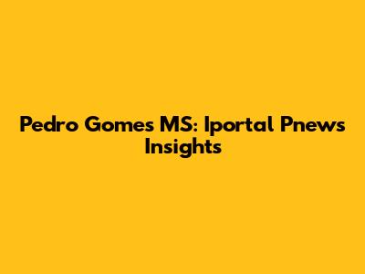 Pedro Gomes MS: Iportal Pnews Insights