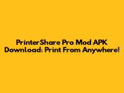 PrinterShare Pro Mod APK Download: Print From Anywhere!