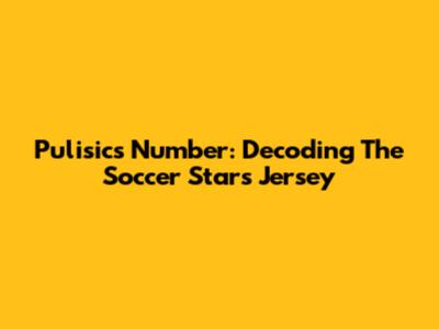 Pulisic's Number: Decoding The Soccer Star's Jersey
