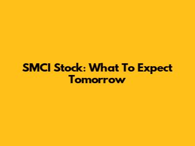 SMCI Stock: What To Expect Tomorrow