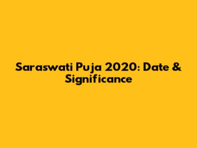 Saraswati Puja 2020: Date & Significance