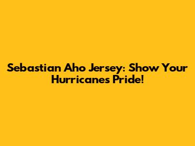 Sebastian Aho Jersey: Show Your Hurricanes Pride!