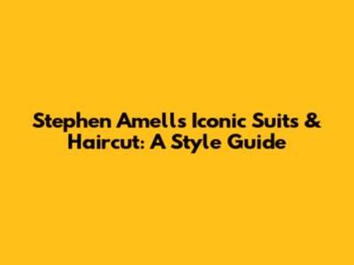 Stephen Amell's Iconic Suits & Haircut: A Style Guide