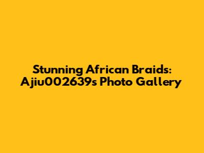 Stunning African Braids: Ajiu002639's Photo Gallery