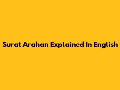 Surat Arahan Explained In English