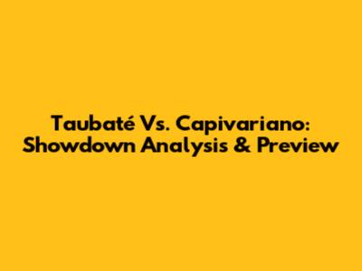Taubaté Vs. Capivariano: Showdown Analysis & Preview