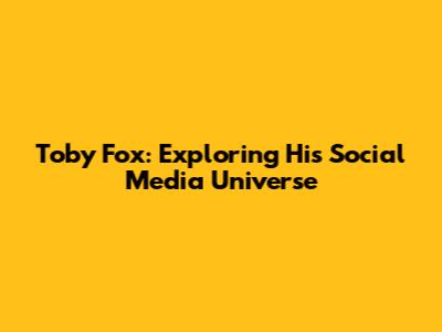 Toby Fox: Exploring His Social Media Universe