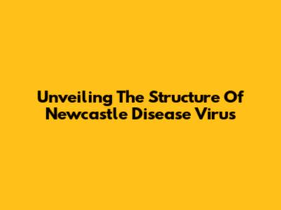 Unveiling The Structure Of Newcastle Disease Virus