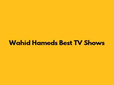 Wahid Hamed's Best TV Shows